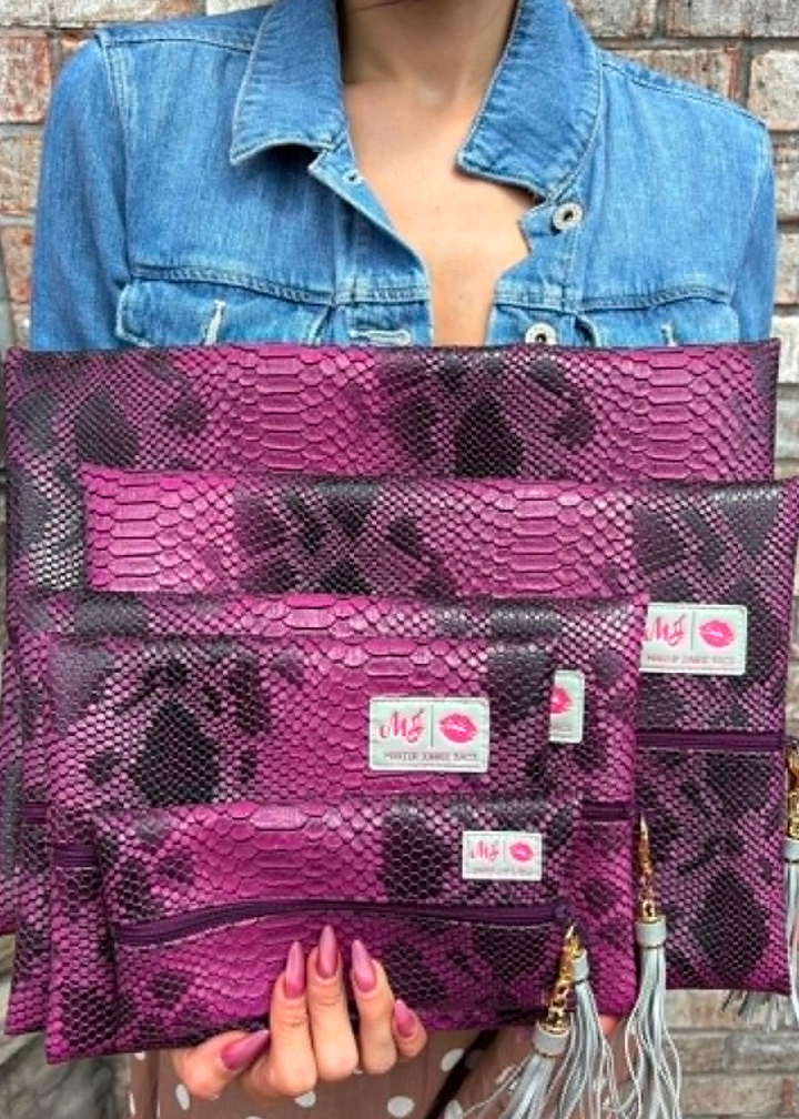 Makeup Junkie Bags - Plum Copperazzi Travel Bags [Pre-Order]