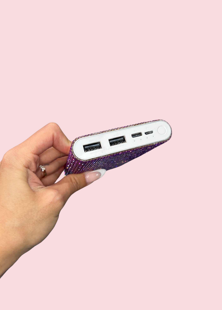 Tech Trendz - Violet Crystal Power Bank