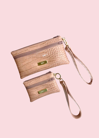 Makeup Junkie Bags - Lush Dusty Blush Luxe Demi Wristlet [Pre-Order]