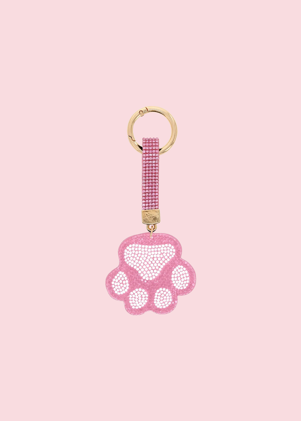 Glamfox - Pink Paw Bling Bag Charm