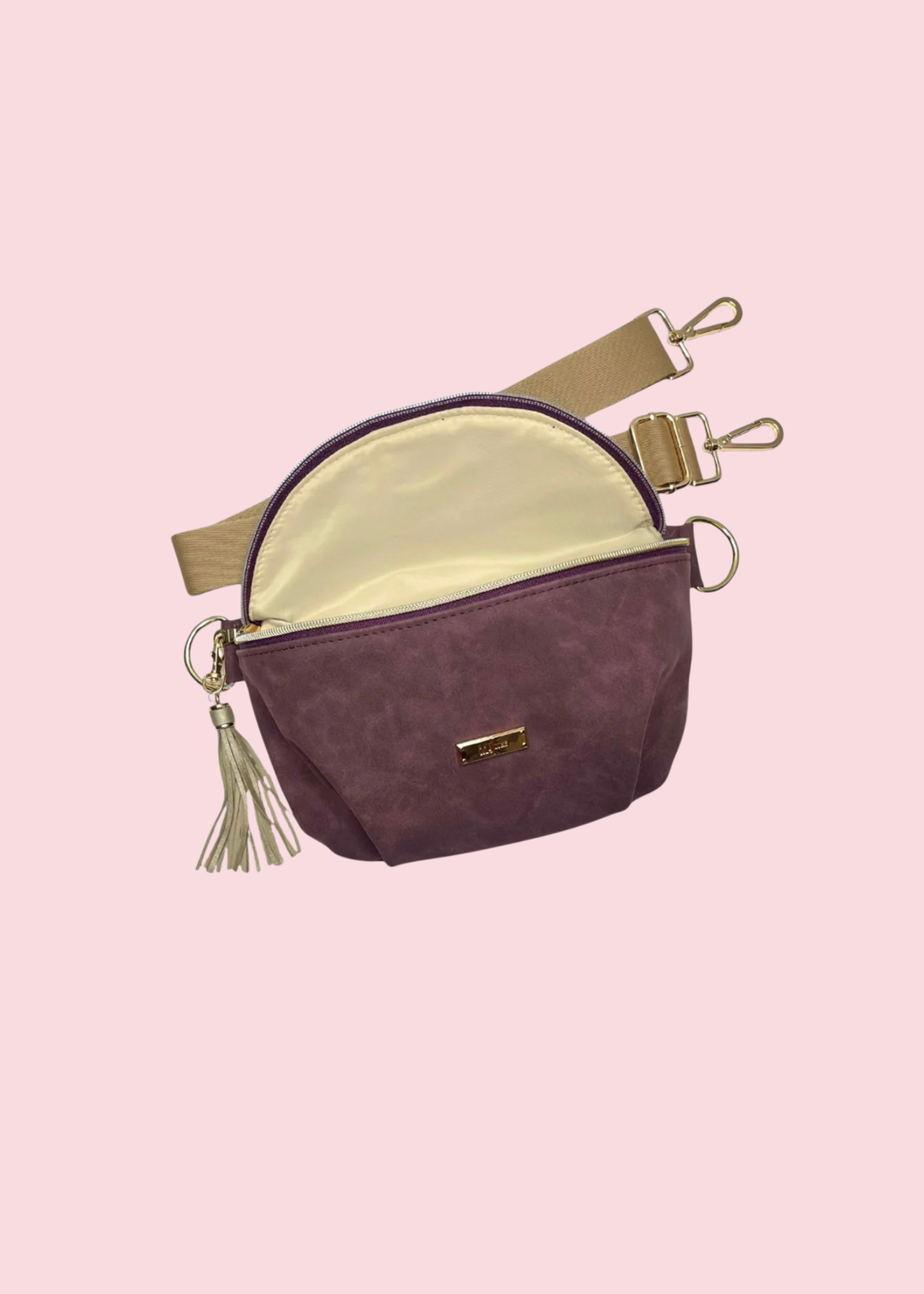 Makeup Junkie Bags - Suede Soul Bordeaux Luxe Sidekick [Pre-Order]