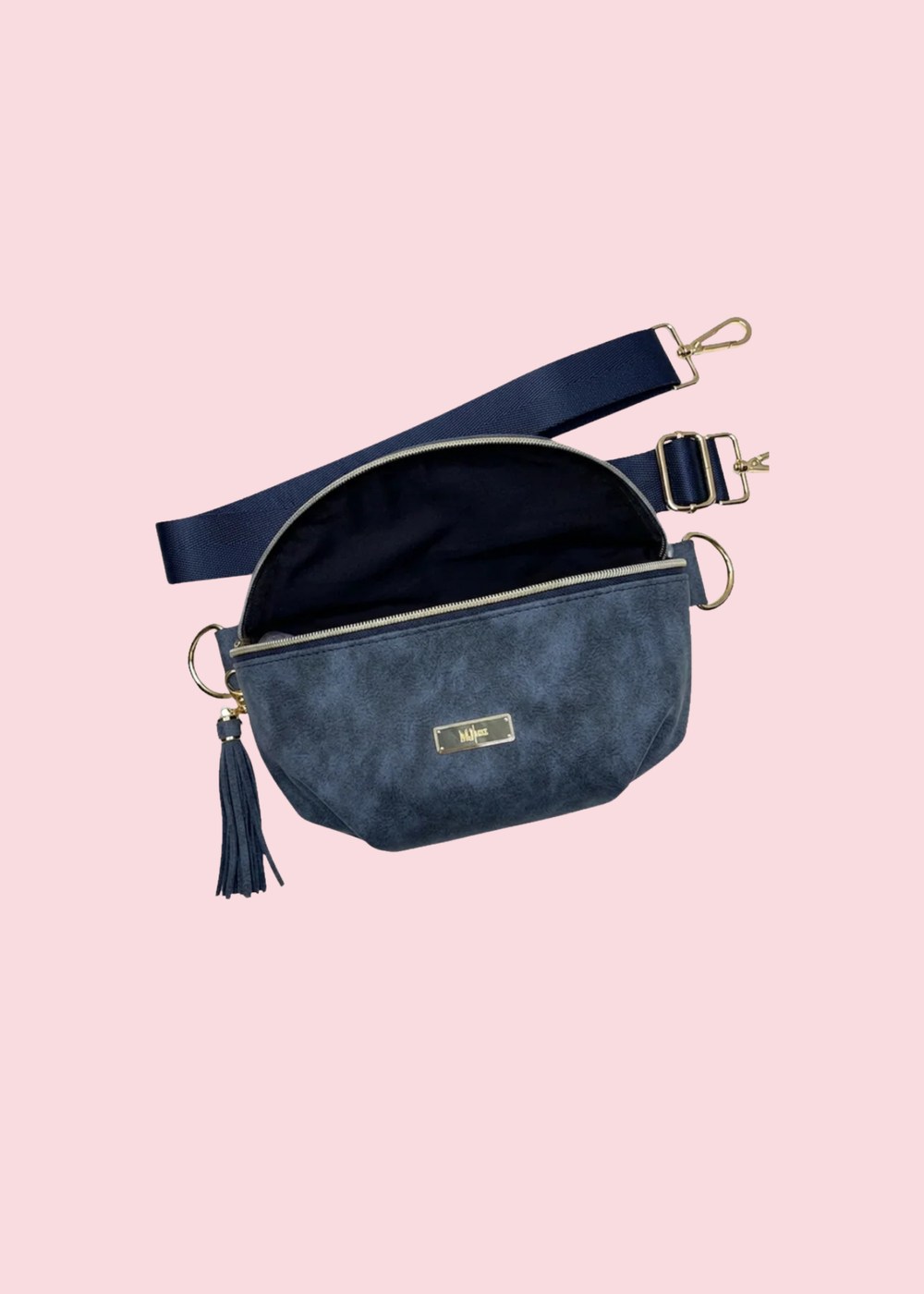 Makeup Junkie Bags - Suede Soul Sapphire Luxe Sidekick [Pre-Order]