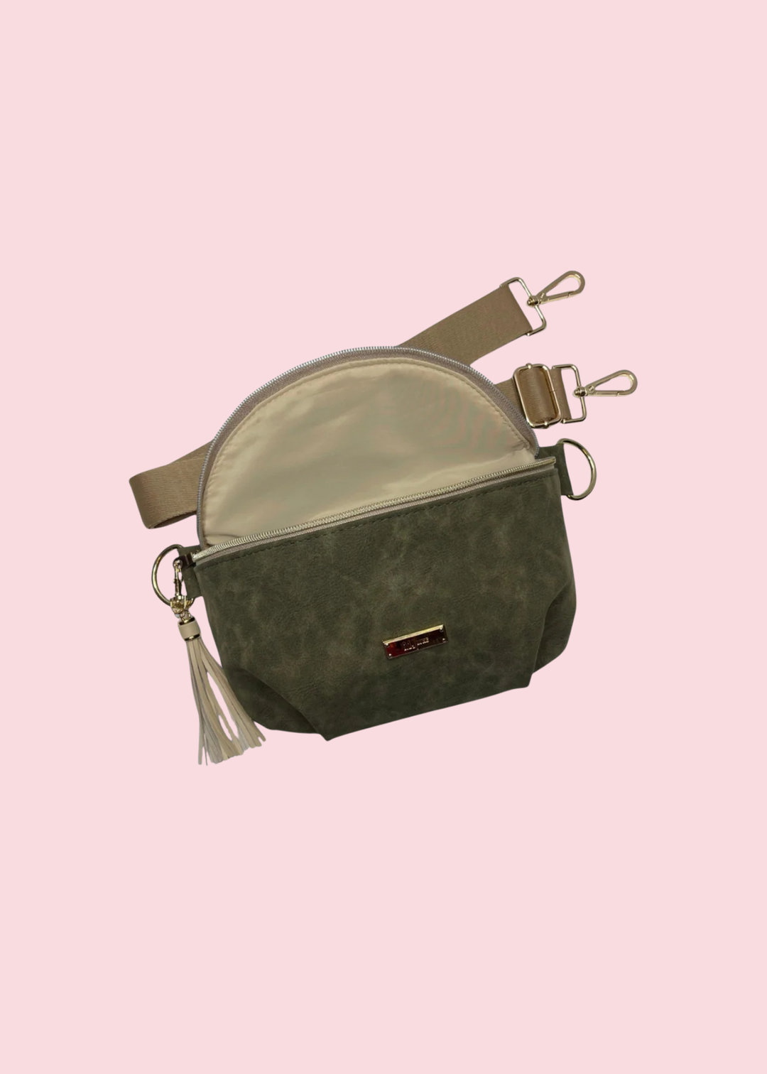 Makeup Junkie Bags - Suede Soul Olive Luxe Sidekick [Pre-Order]