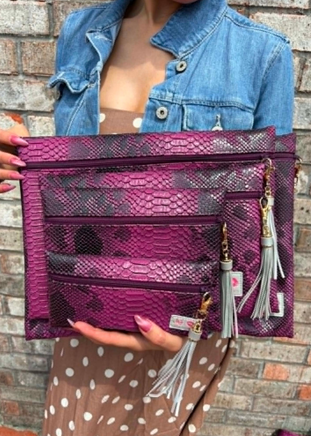 Makeup Junkie Bags - Plum Copperazzi Travel Bags [Pre-Order]