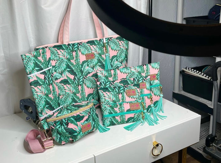 Makeup Junkie Bags - Spring Palms Travel Bags [Pre-Order]