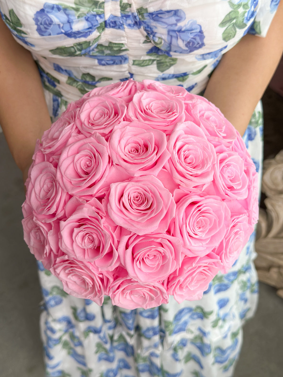 Pink Forever Roses Sakura Pink Classic Round Forever Roses - Large – Glamfoxboutique.com