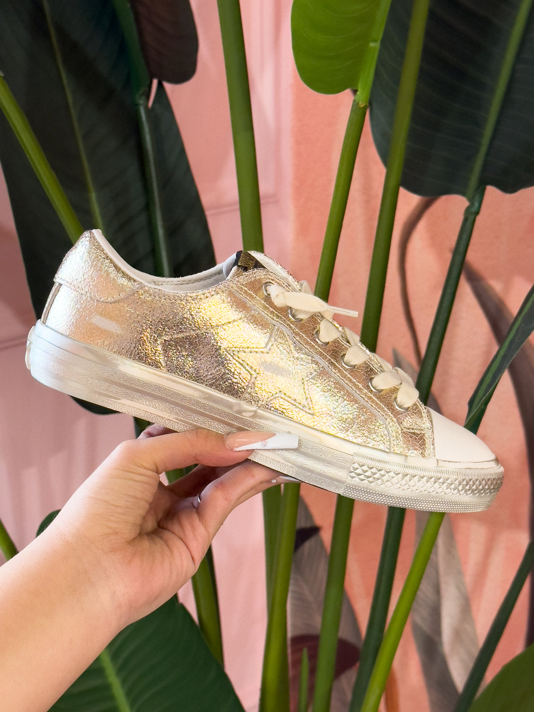 Vintage Havana - Shine Gold Foil Low Top Sneaker