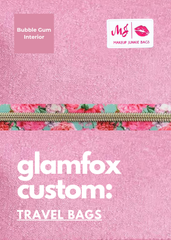 Makeup Junkie Bags - Bubble Gum Stardust Floral Zipper Travel Bags [Pre-Order]
