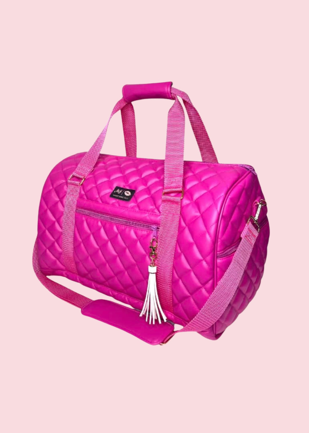 Makeup Junkie Bags - Luxe Hot Fuchsia Quilted Duffel Bag [Pre-Order]