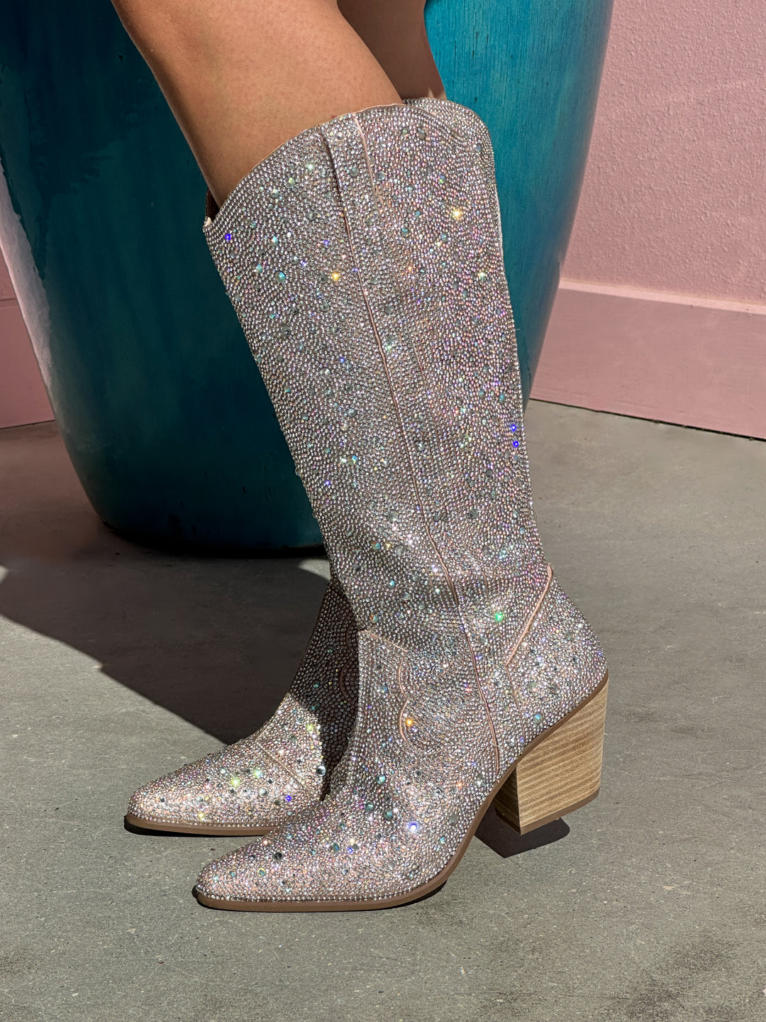 Matisse Nashville Clear Rhinestone Boots – - Main Image