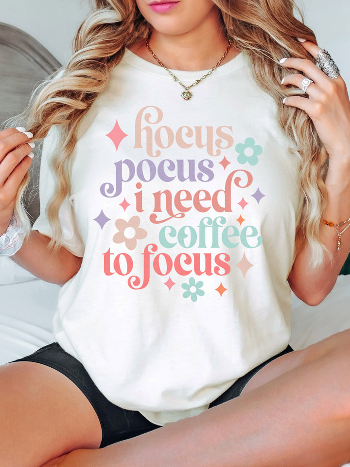 Glamfox - Hocus Pocus Need Coffee To Focus Graphic Top