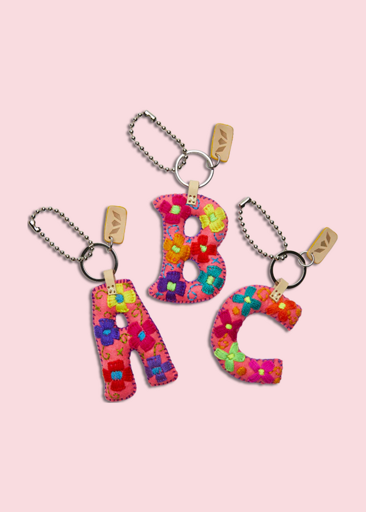 Consuela - Pink Felt Alphabet Charms