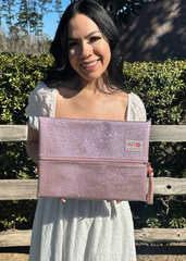 Makeup Junkie Bags - Blush Stardust Glitter Travel Bags [Pre-Order]