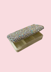 All That Glitterz - Silver Rhinestone Pill Case
