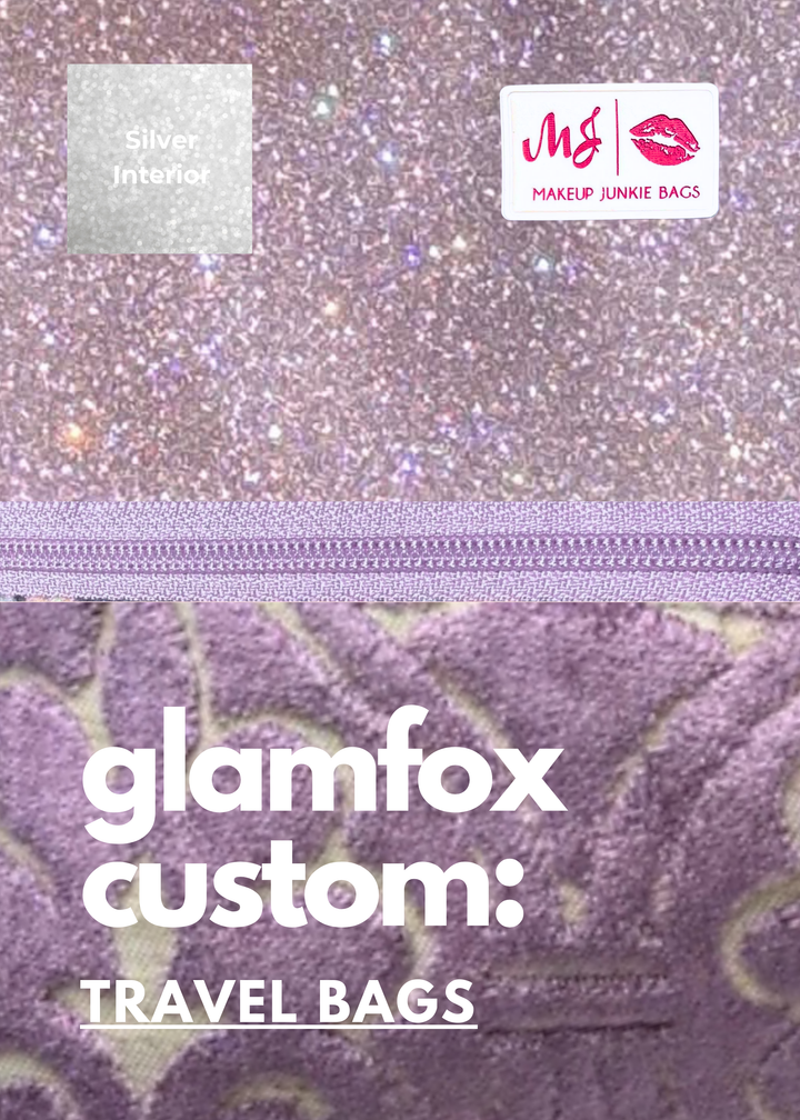 Makeup Junkie Bags - Blush Stardust + Violet Versailles Two Tone Travel Bags [Pre-Order]
