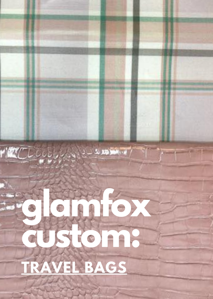 Makeup Junkie Bags - Dusty Blush Gator Pretty In Plaid Travel Bags [Pre-Order] - Glamfox Takeover