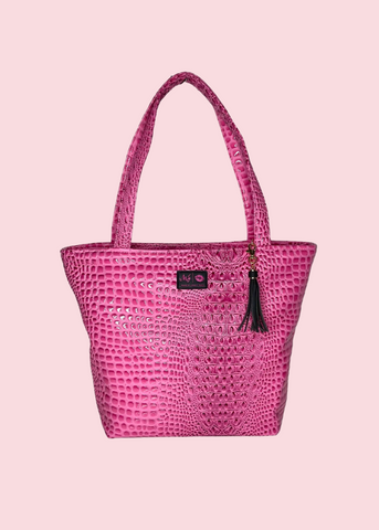 Makeup Junkie Bags - Bubble Gator MJ Pink Tote [Pre-Order]
