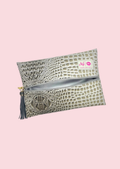 Makeup Junkie Bags - Bubble Gator Greytor Flat Lay Bag [Pre-Order]