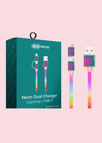 Tech Trendz - 2-in-1 Rainbow Cable