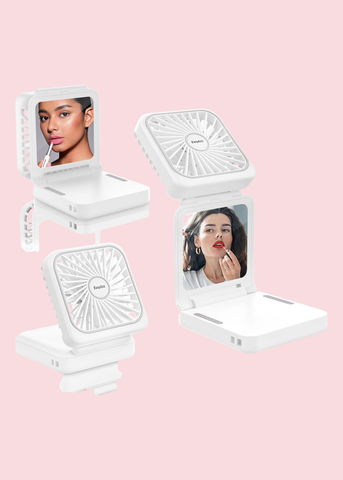 Tech Trendz - White Compact Mirror Fan