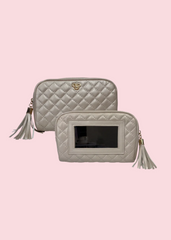 PurseN - Pearl Quilted Glam Makeup Case