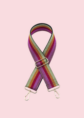 Jen & Co - Rainbow Striped Guitar Strap