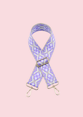 Jen & Co - Purple White Tribal Guitar Strap