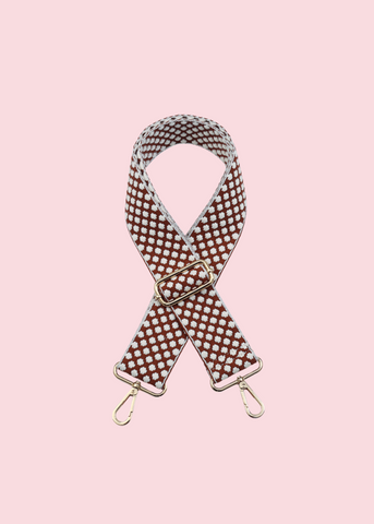 Jen & Co - Brown Dotted Guitar Strap