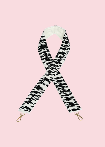 Jen & Co - Black & White Beaded Guitar Strap