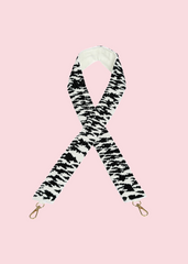 Jen & Co - Black & White Beaded Guitar Strap