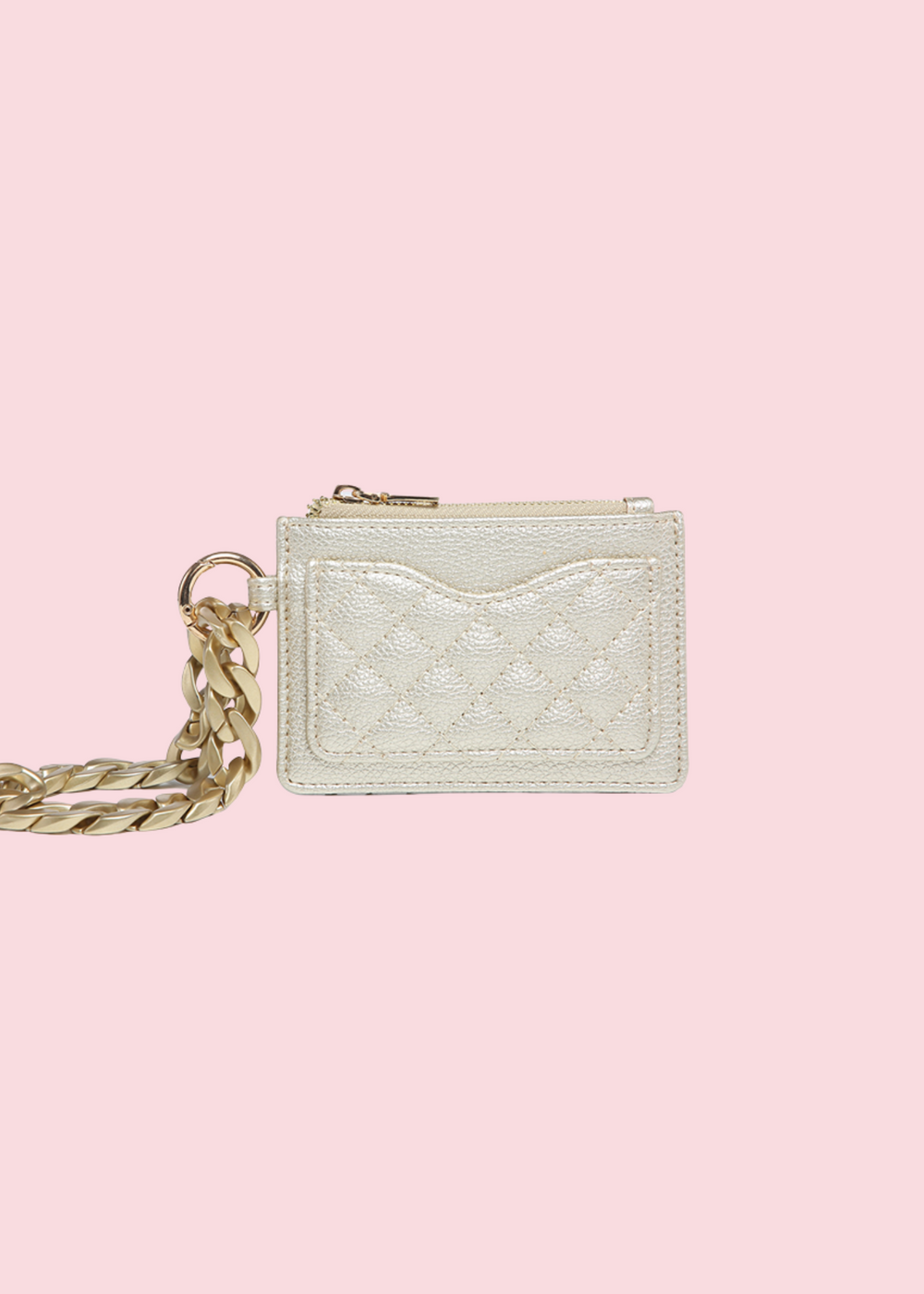 Jen & Co - Gold Rhodes Quilted Wallet & Chain Bangle