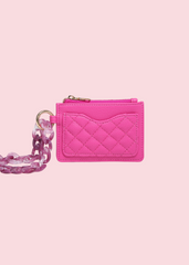 Jen & Co - Fuschia Rhodes Quilted Wallet & Chain Bangle