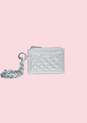 Jen & Co - Silver Rhodes Quilted Wallet & Chain Bangle
