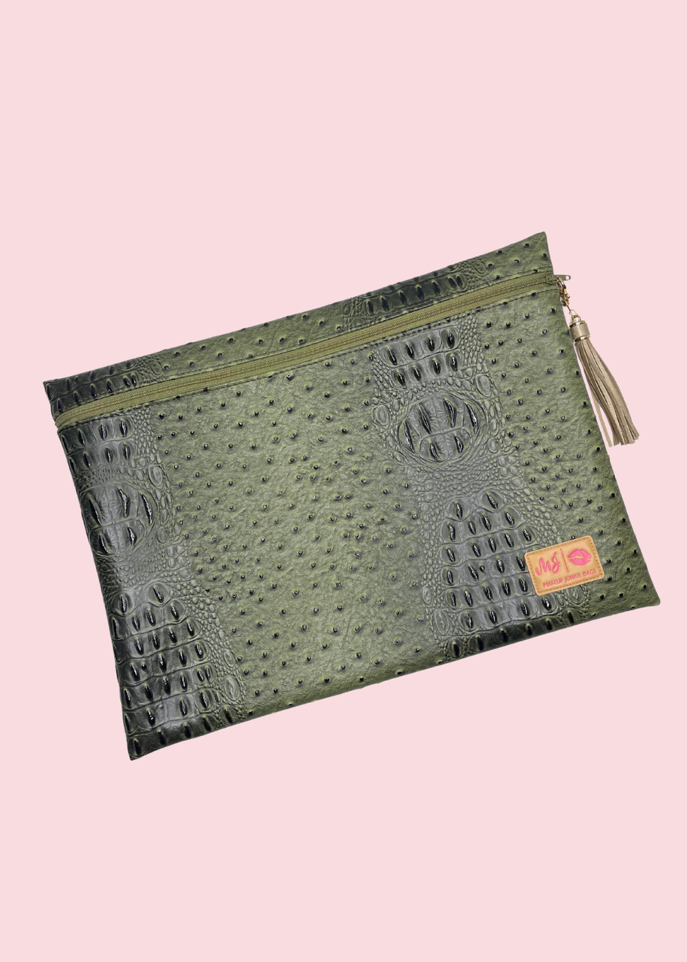 Makeup Junkie Bags - Dune Olive Jumbo Top Zip [Pre-Order]