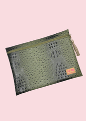 Makeup Junkie Bags - Dune Olive Jumbo Top Zip [Pre-Order]