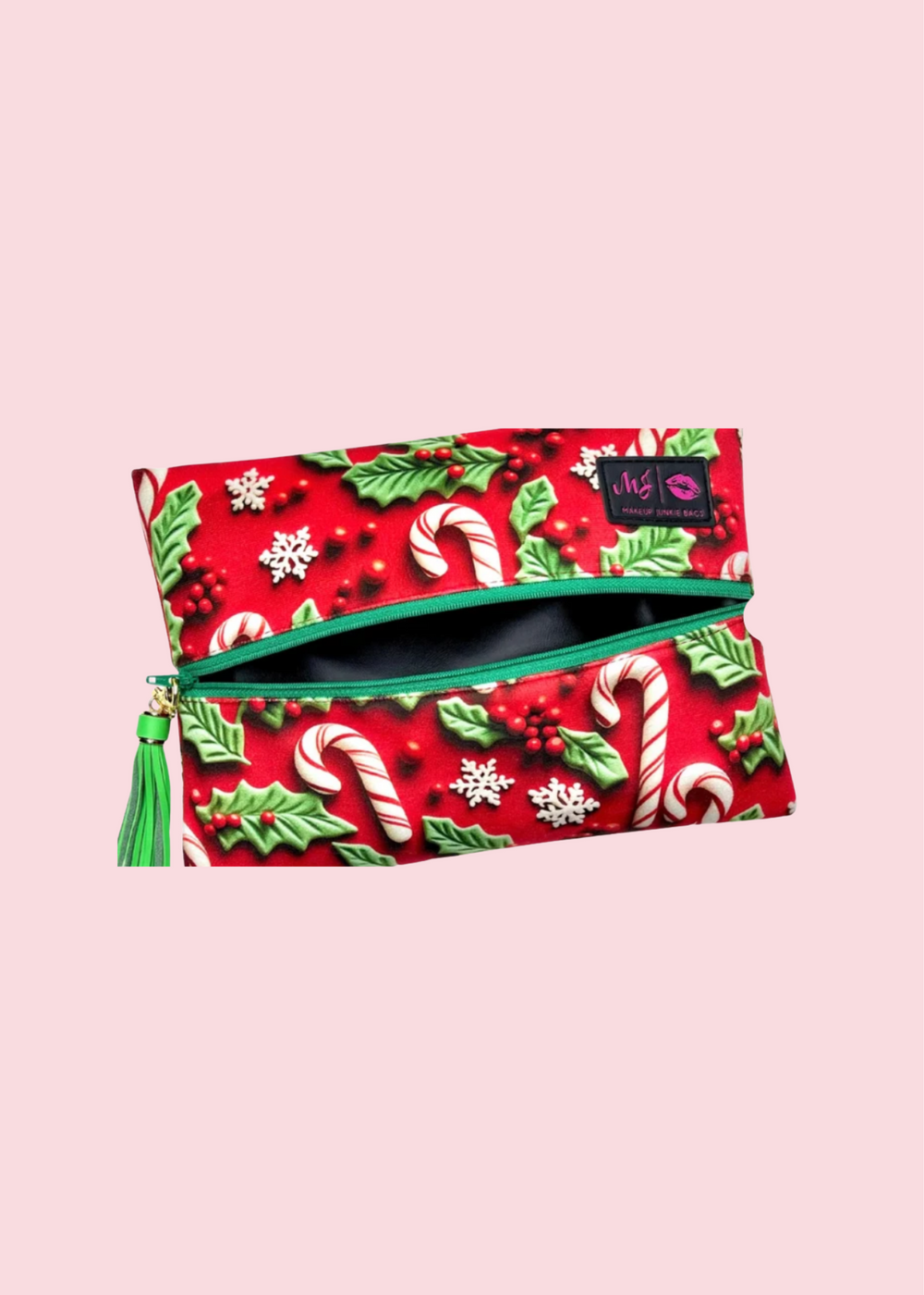 Makeup Junkie Bags - Candy Cane Mistletoe Travel Bags [Pre-Order]