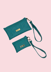 Makeup Junkie Bags - Turquoise Dream Luxe Demi Wristlet [Pre-Order]