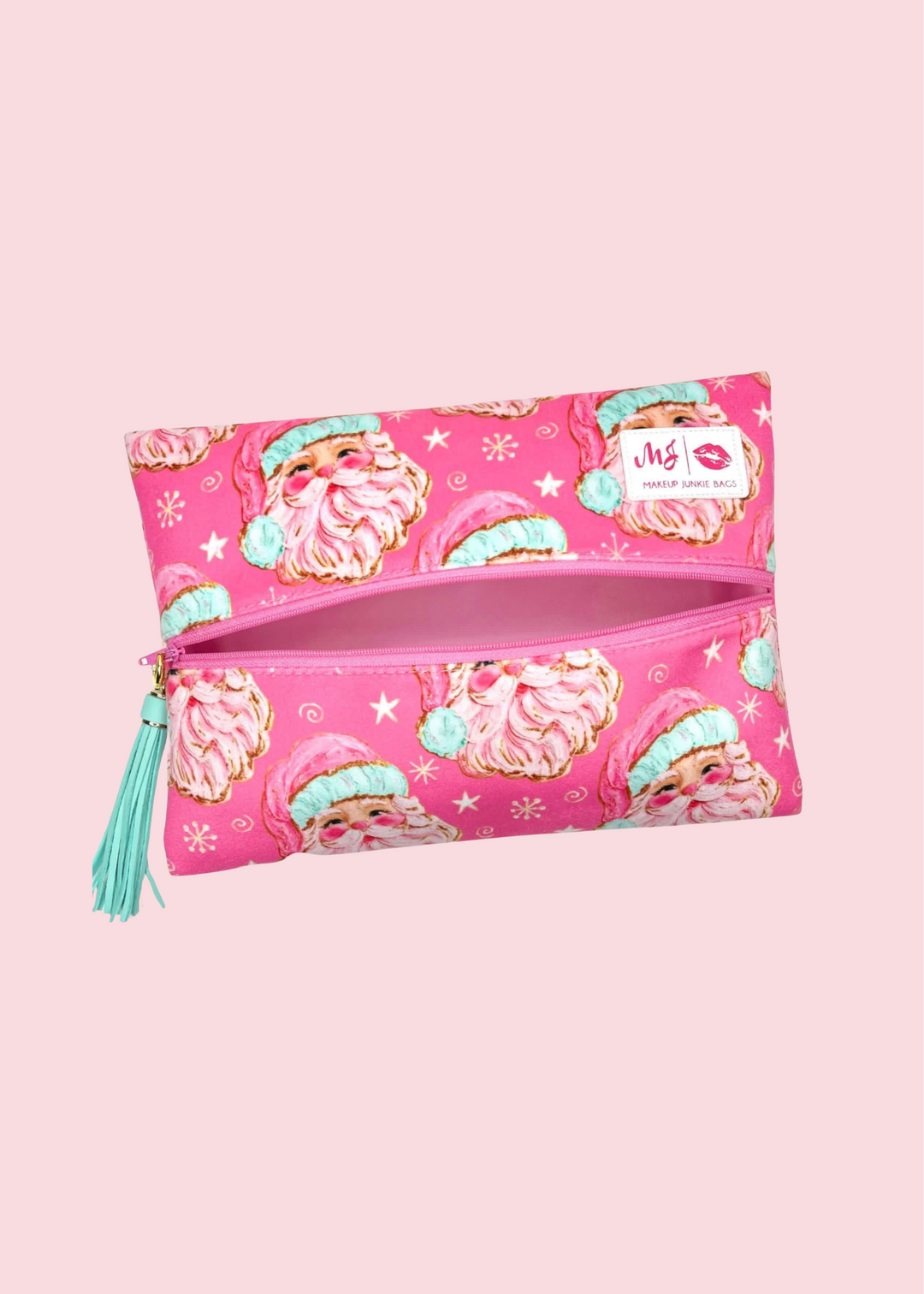Makeup Junkie Bags - Pink Santa Baby Travel Bags [Ready To Ship]