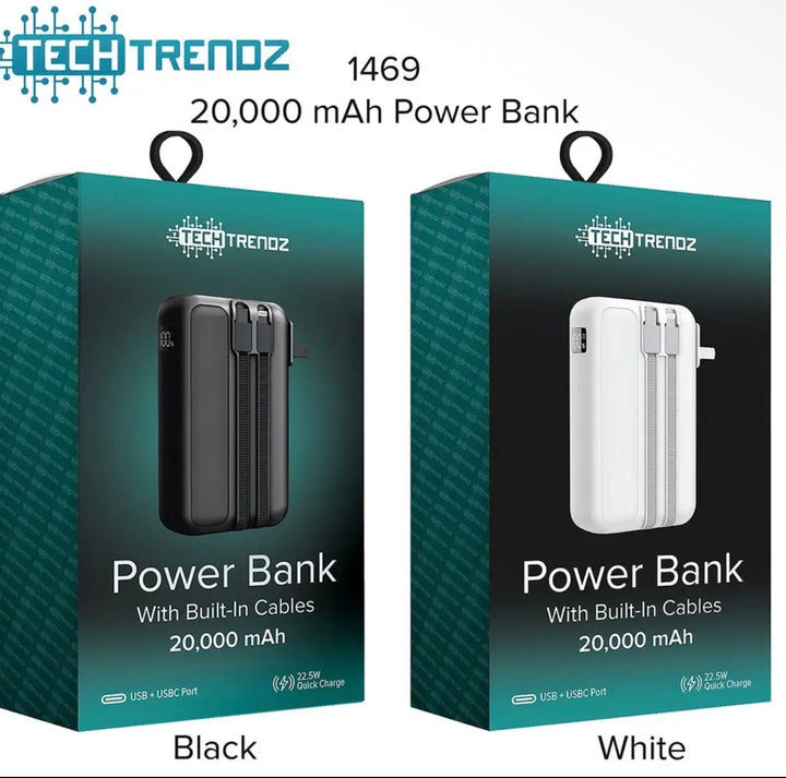 Tech Trendz - 20,000 MAH Powerbank Fast Portable Battery Bank