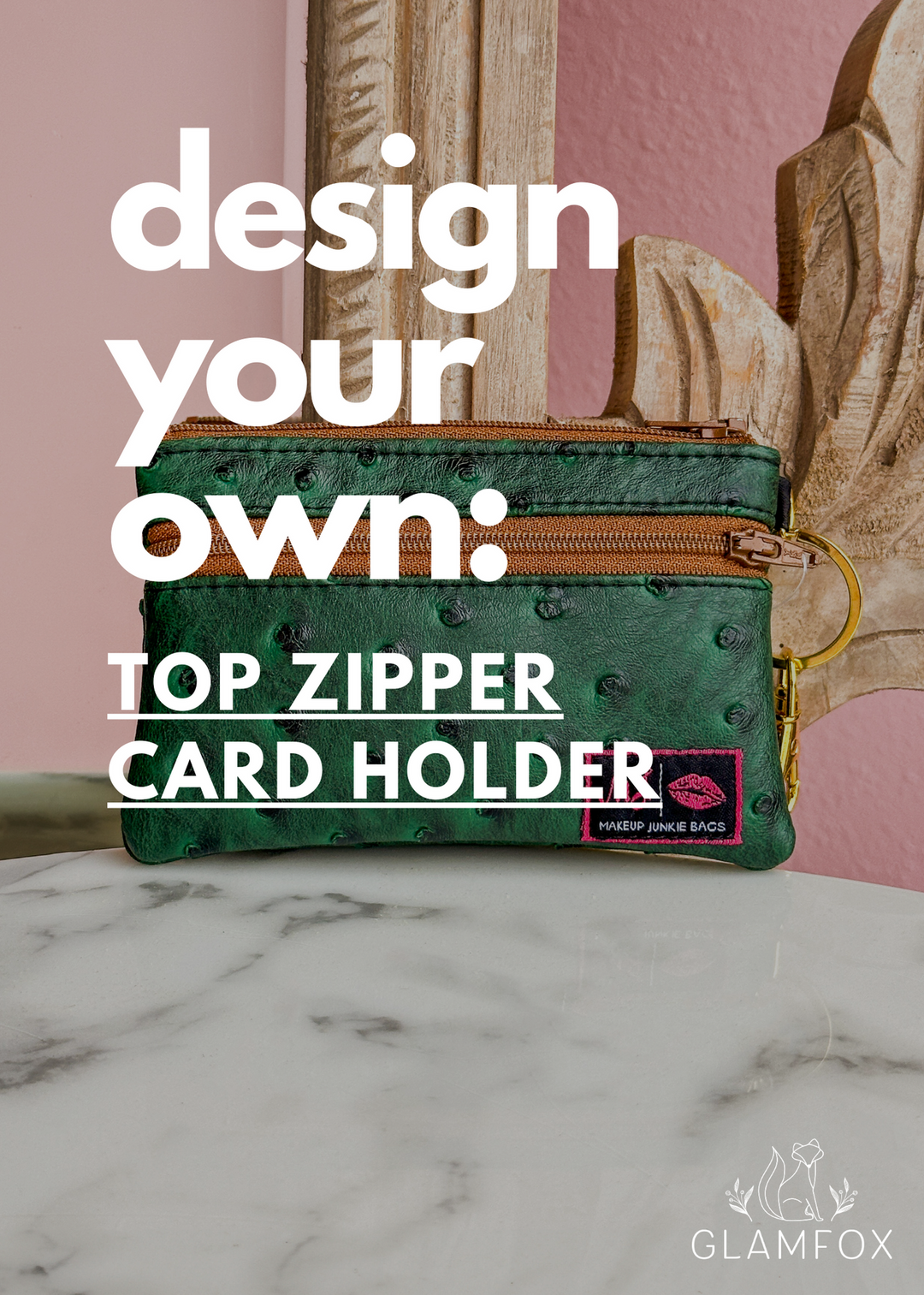 Makeup Junkie: Design-A-Bag - TOP ZIPPER CARD HOLDER [Pre-Order]