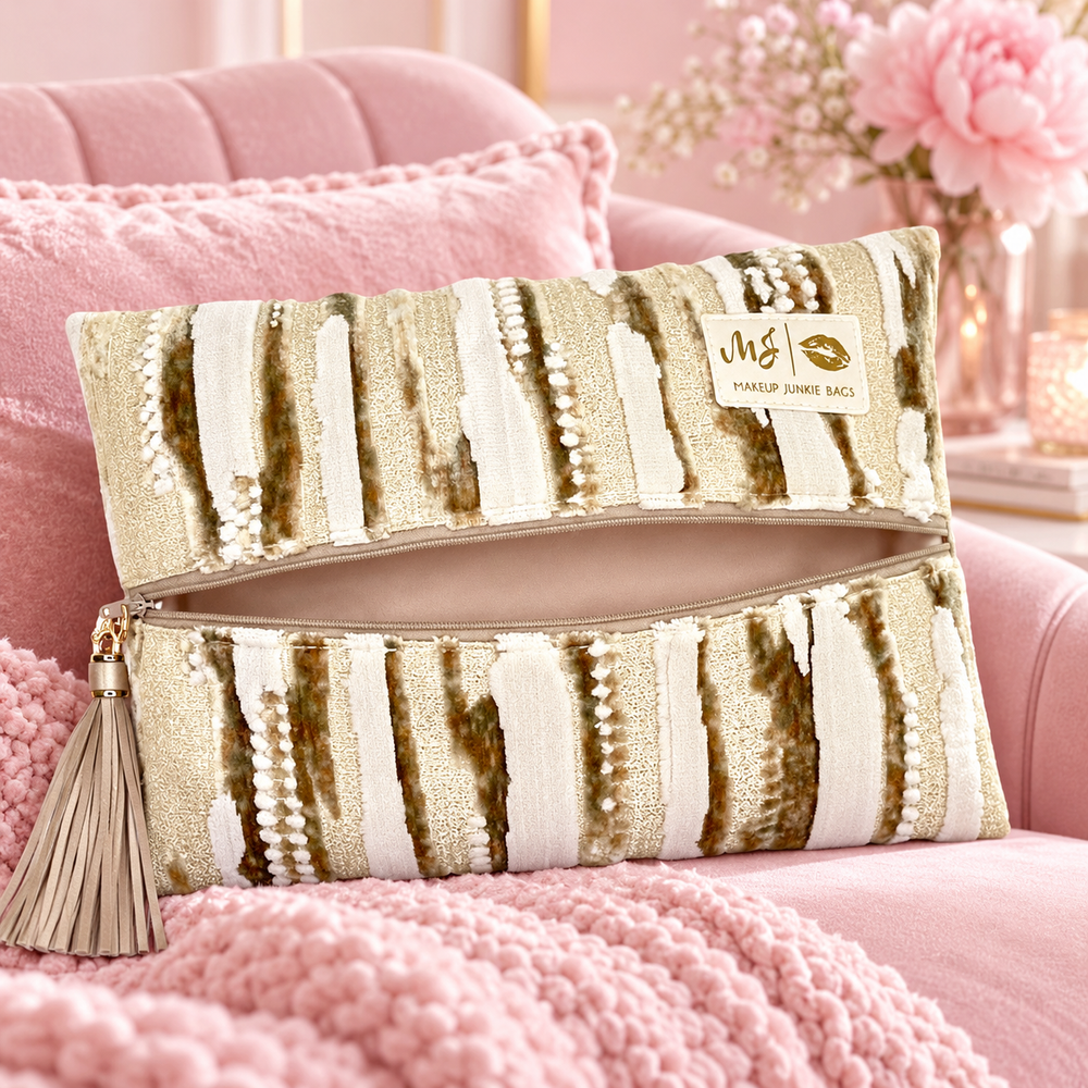 Makeup Junkie Bags - Ivory Cashmere [Ready to Ship]