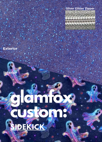 Makeup Junkie Bags - Glimmer Ghosts Periwinkle Glitter Sidekick [Pre-Order] - Ships September