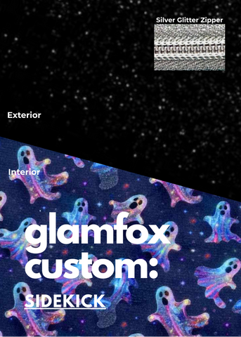 Makeup Junkie Bags - Glimmer Ghosts Onyx Glitter Sidekick [Pre-Order] - Ships September