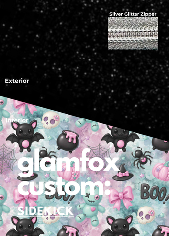 Makeup Junkie Bags - Dolly Boo Onyx Glitter Sidekick [Pre-Order] - Ships September