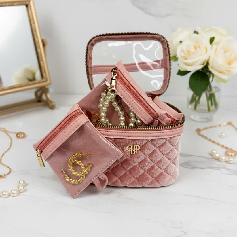 PurseN - Blush Velvet Getaway Jewelry Case [Pre-Order]