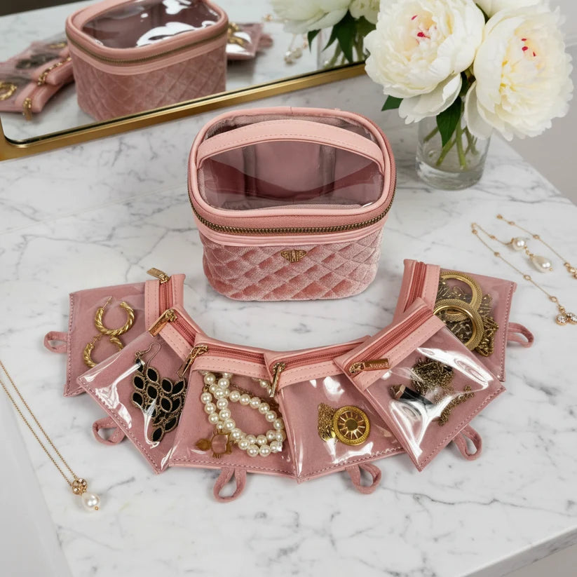 PurseN - Blush Velvet Getaway Jewelry Case [Pre-Order]