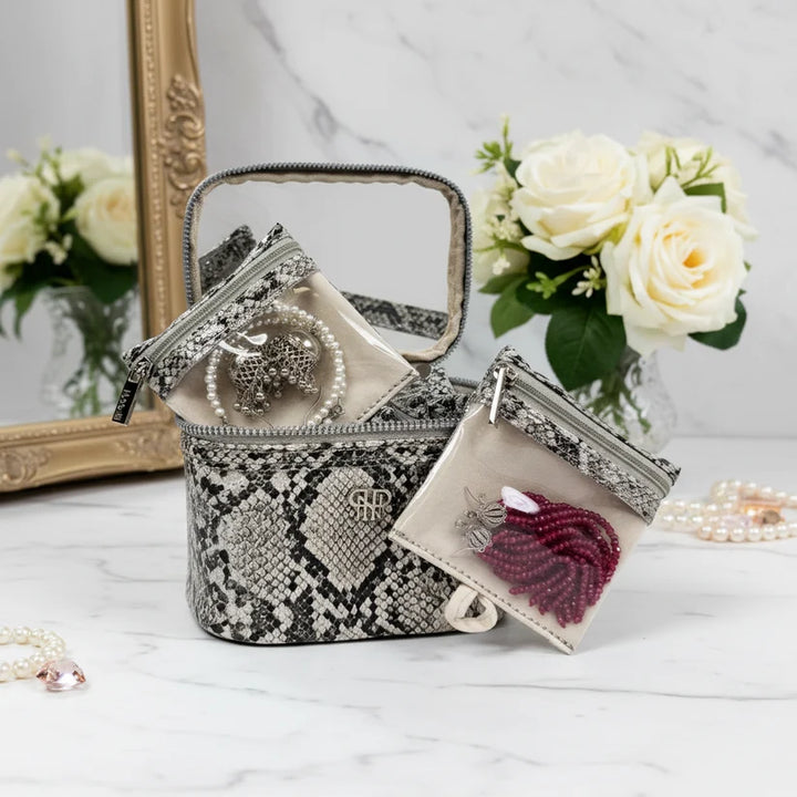 PurseN - Silver Python Getaway Jewelry Case [Pre-Order]