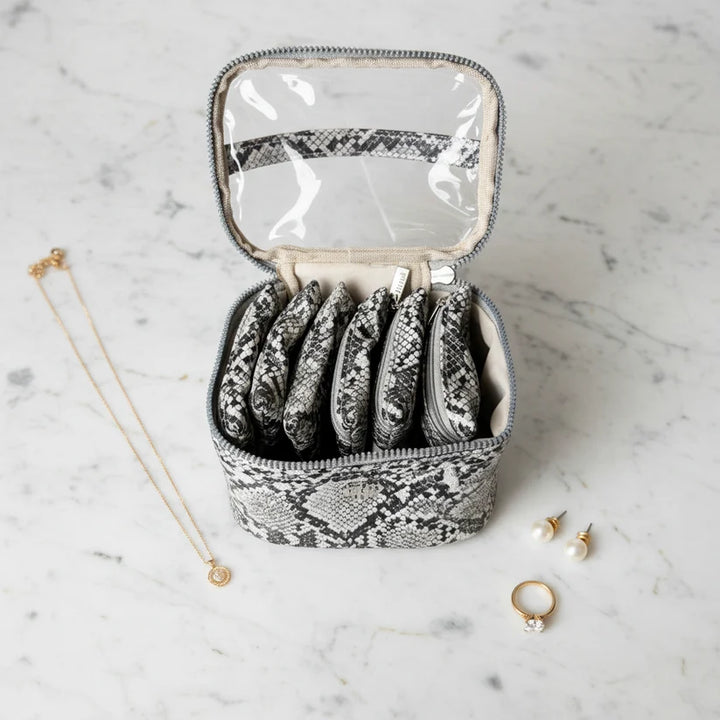 PurseN - Silver Python Getaway Jewelry Case [Pre-Order]