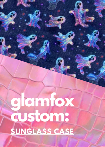 Makeup Junkie Bags - Glimmer Ghosts Pink Holographic Luxe Sunglass Case [Pre-Order] - Ships September