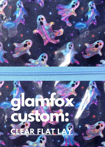 Makeup Junkie Bags - Glimmer Ghosts Clear Flat Lay [Pre-Order] - Ships September